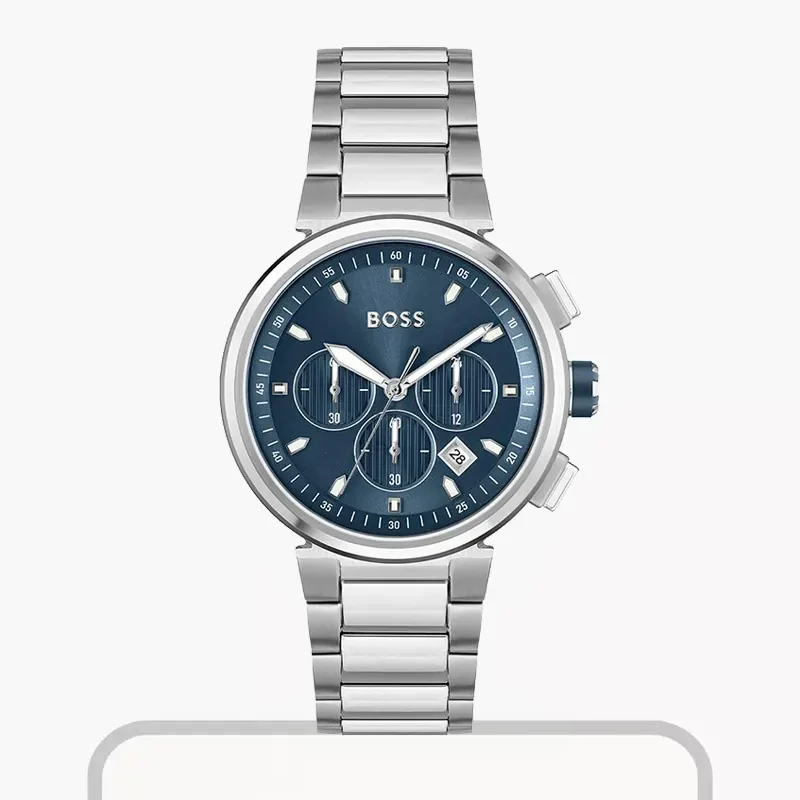 Hugo Boss Trace Series Chronograph Blue Dial Men's Watch- 1513999